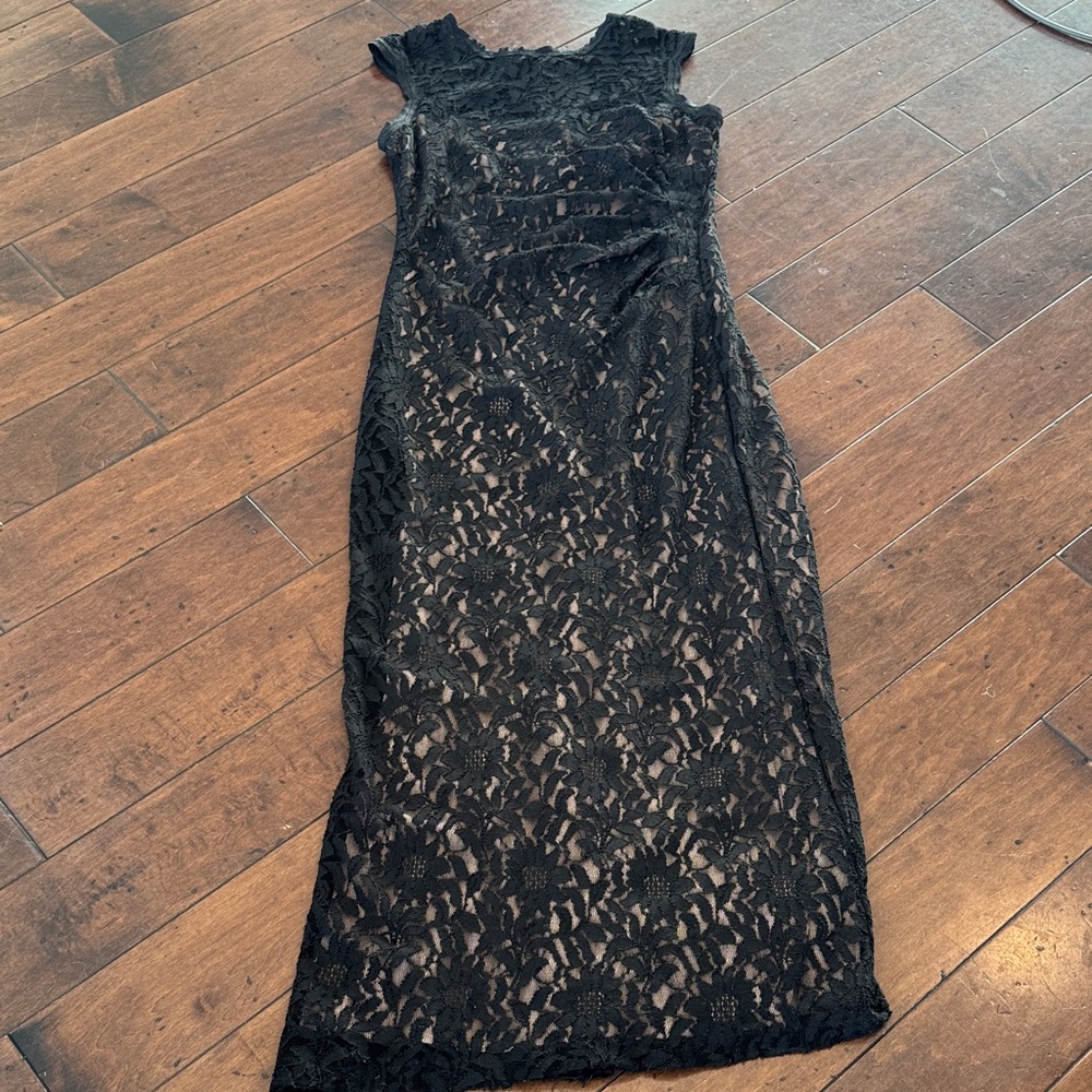 Xscape Black Lace Maxi Dress